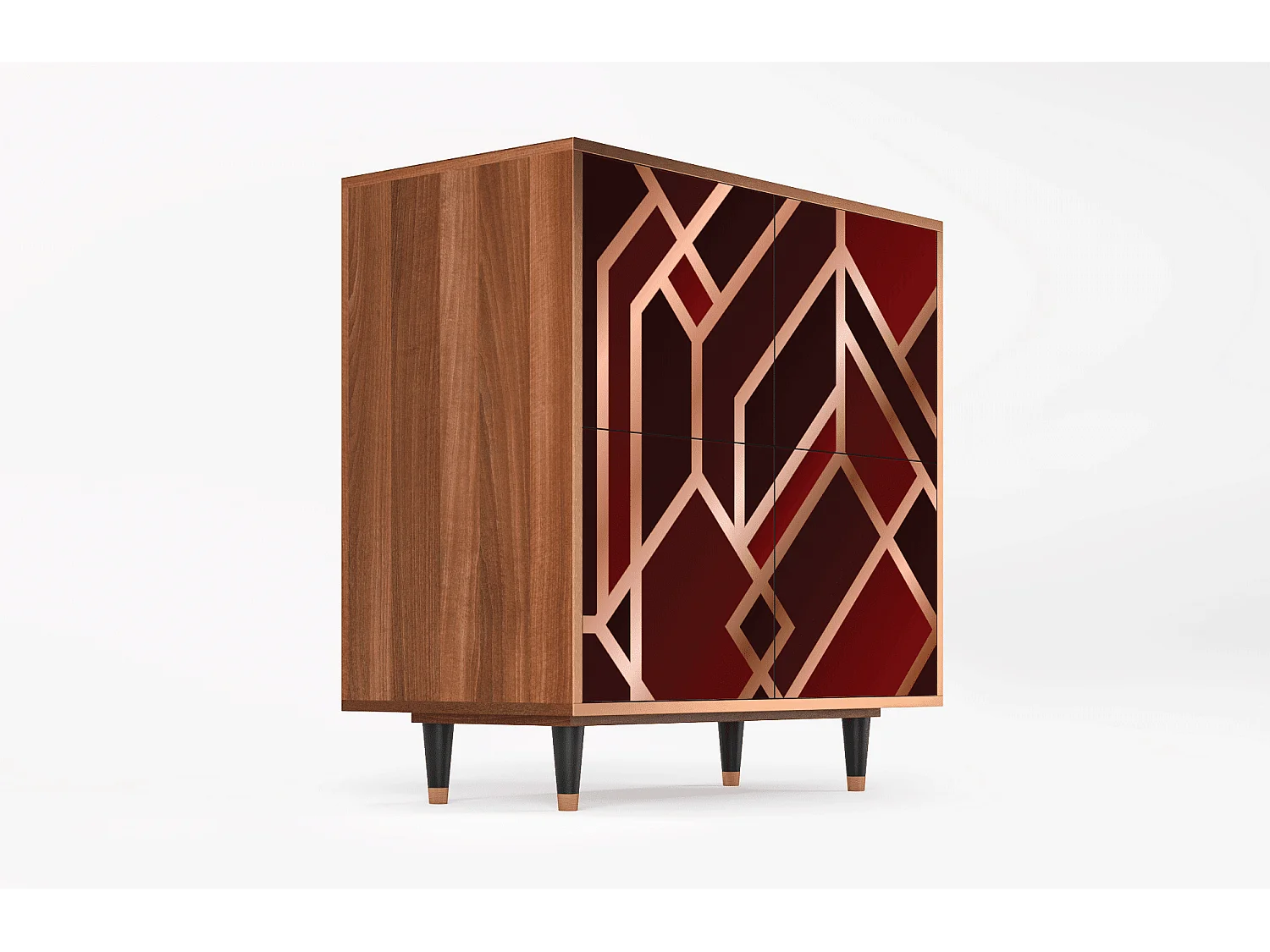 Dressoir - 94x96x48 cm - BS3 - Velvet 1920's, Walnoot