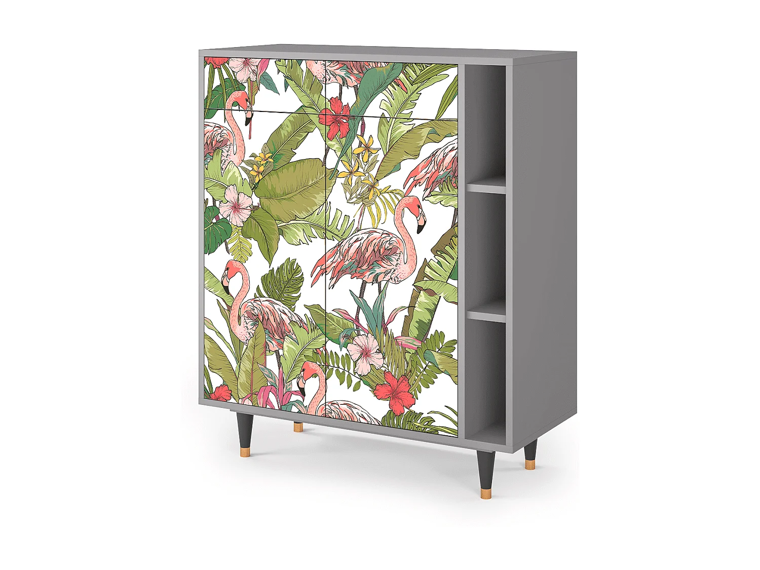 Credenza - 96х110х41 cm - BS6 - Sweet Flamingo, Grigio