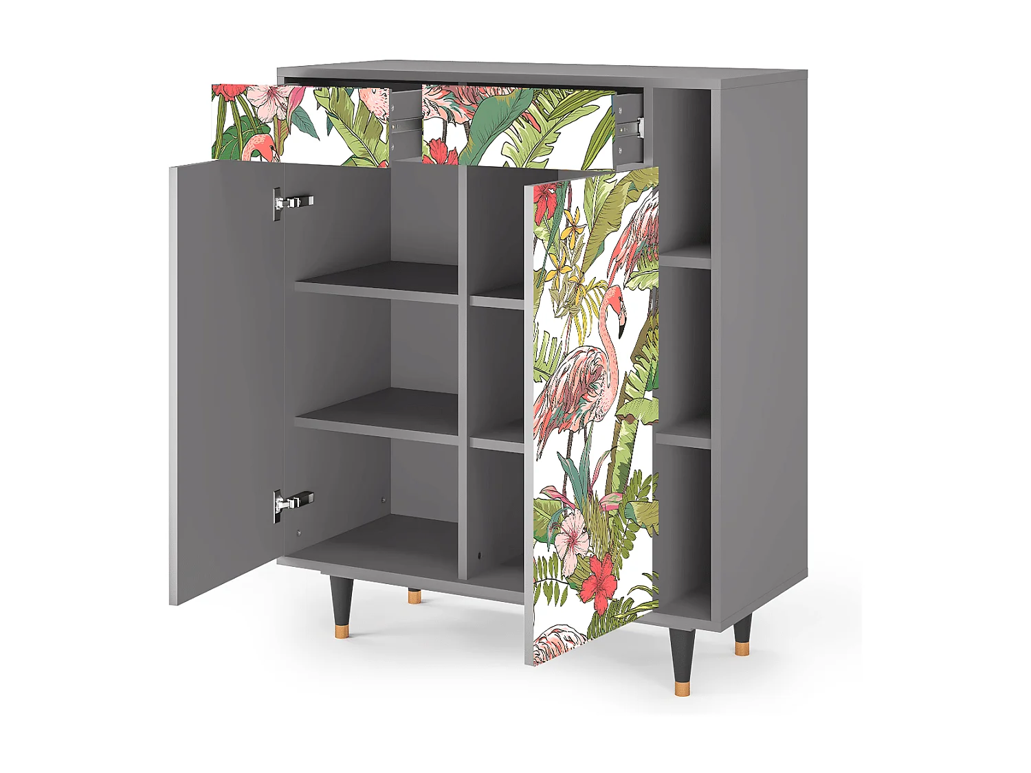 Credenza - 96х110х41 cm - BS6 - Sweet Flamingo, Grigio