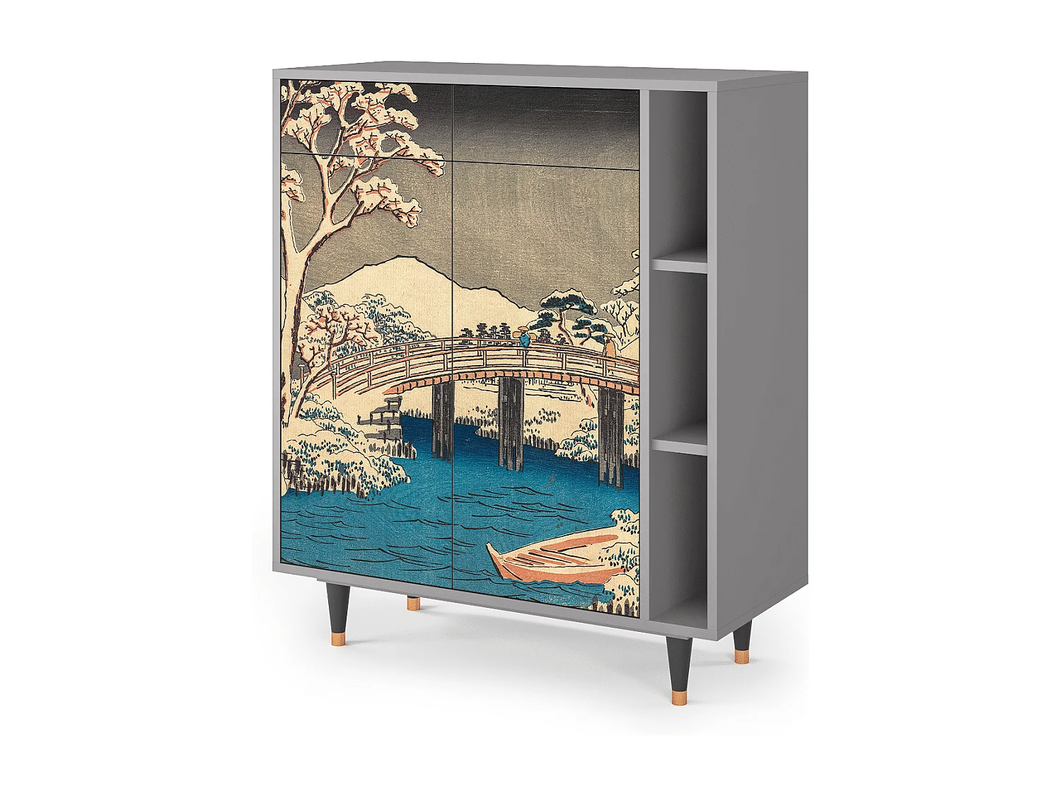 Sideboard - 96х110х41 cm - BS6 - Katabira River, Grau