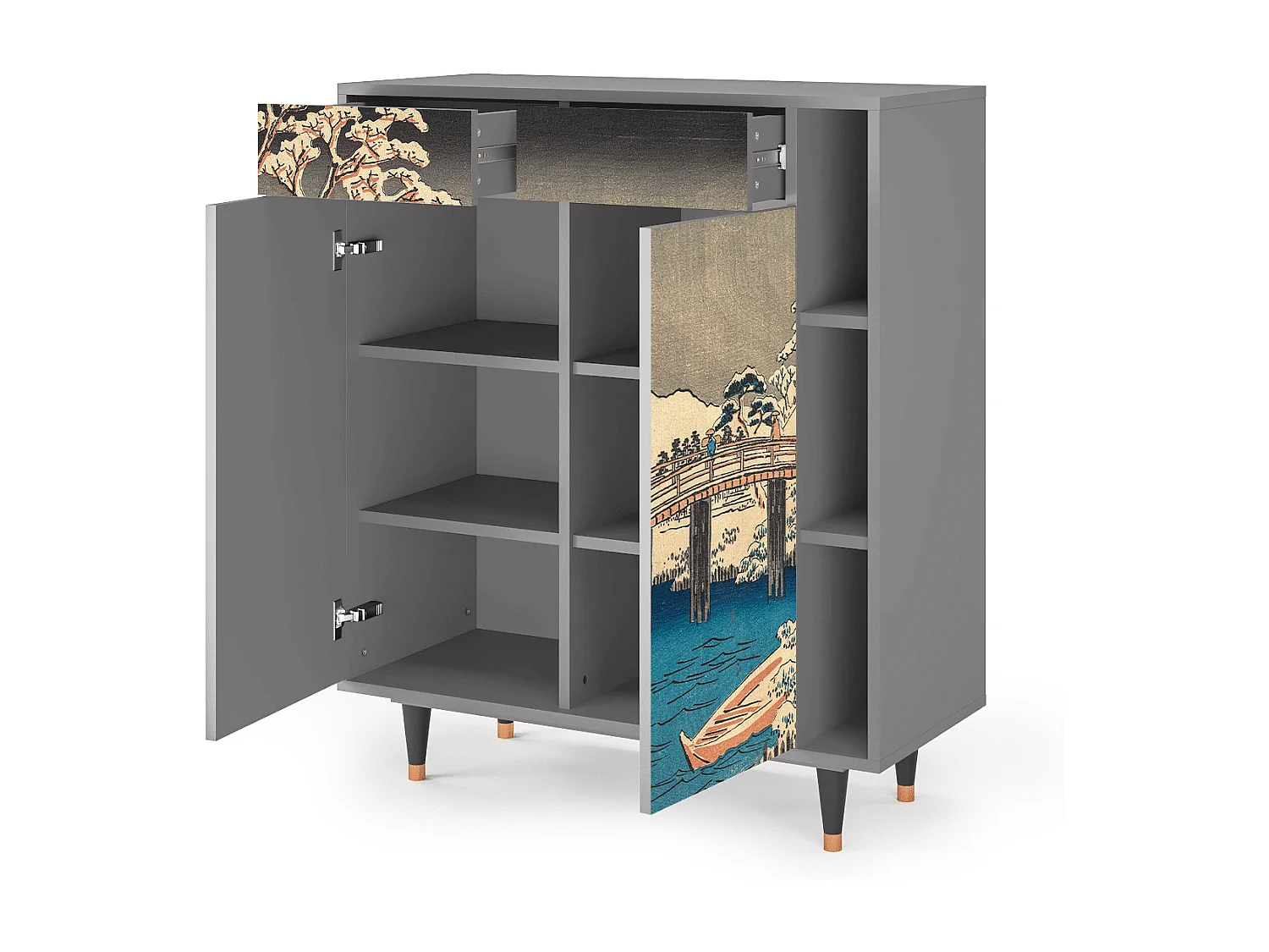 Sideboard - 96х110х41 cm - BS6 - Katabira River, Grau