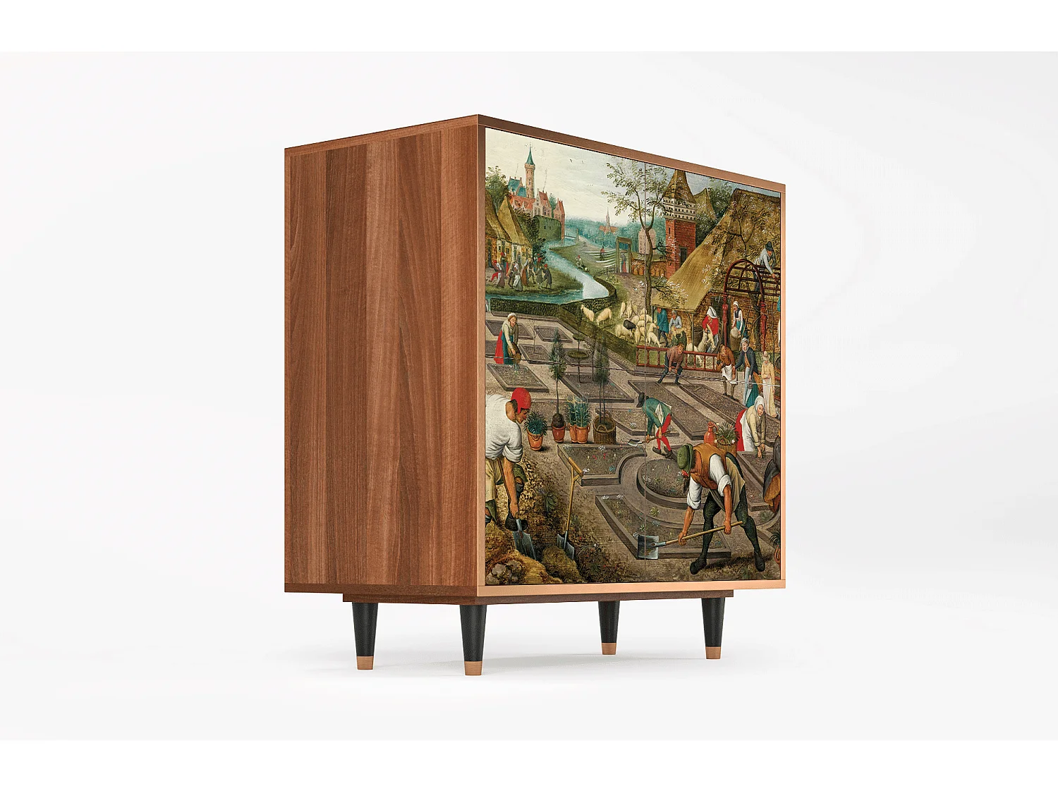 Aparador - 94x96x48 cm - BS3 - The Younger - Spring, Nogueira