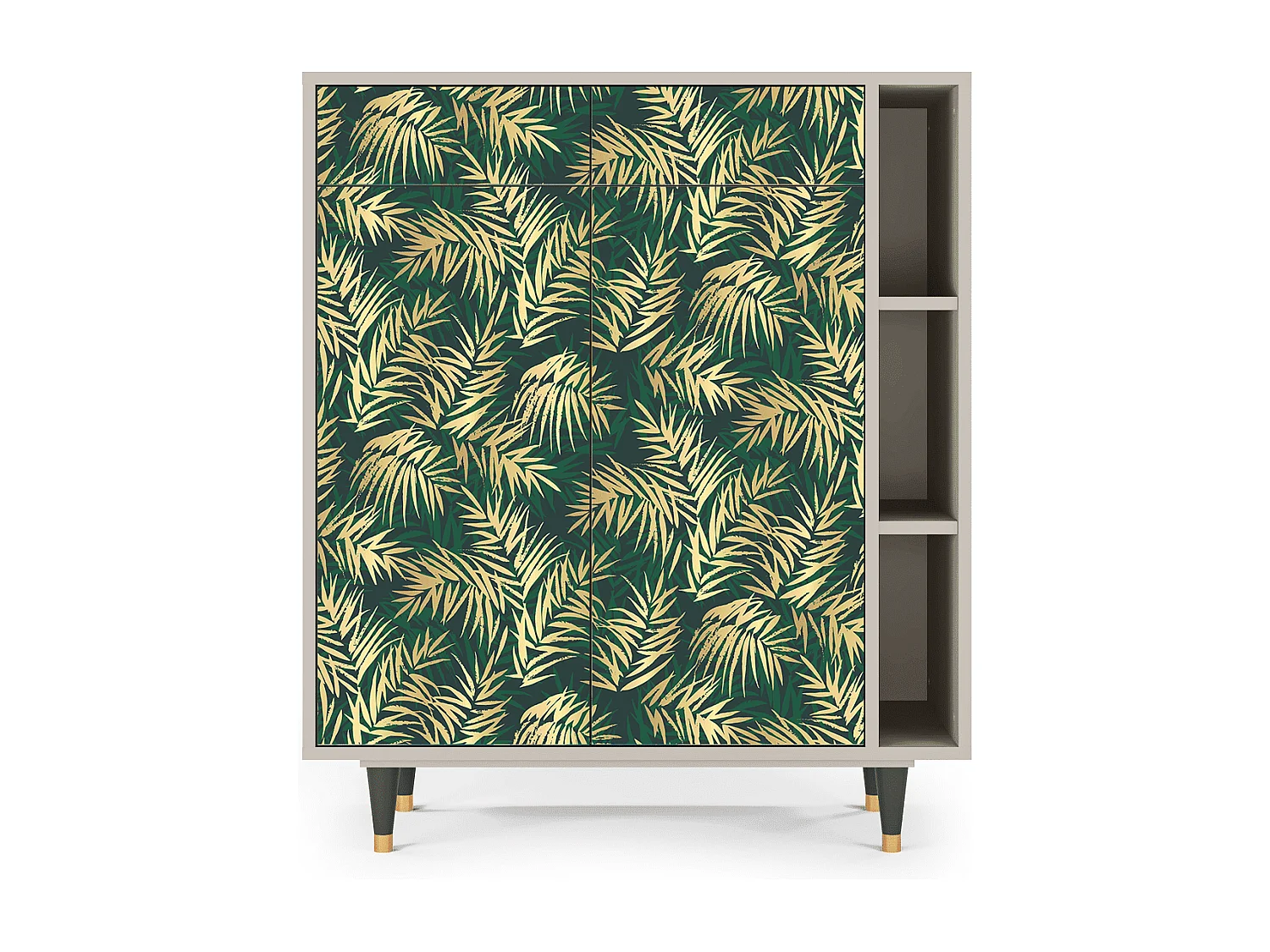 Kredens - 96х110х41 cm - BS6 - Sunny Palm Tree, Piaskowy