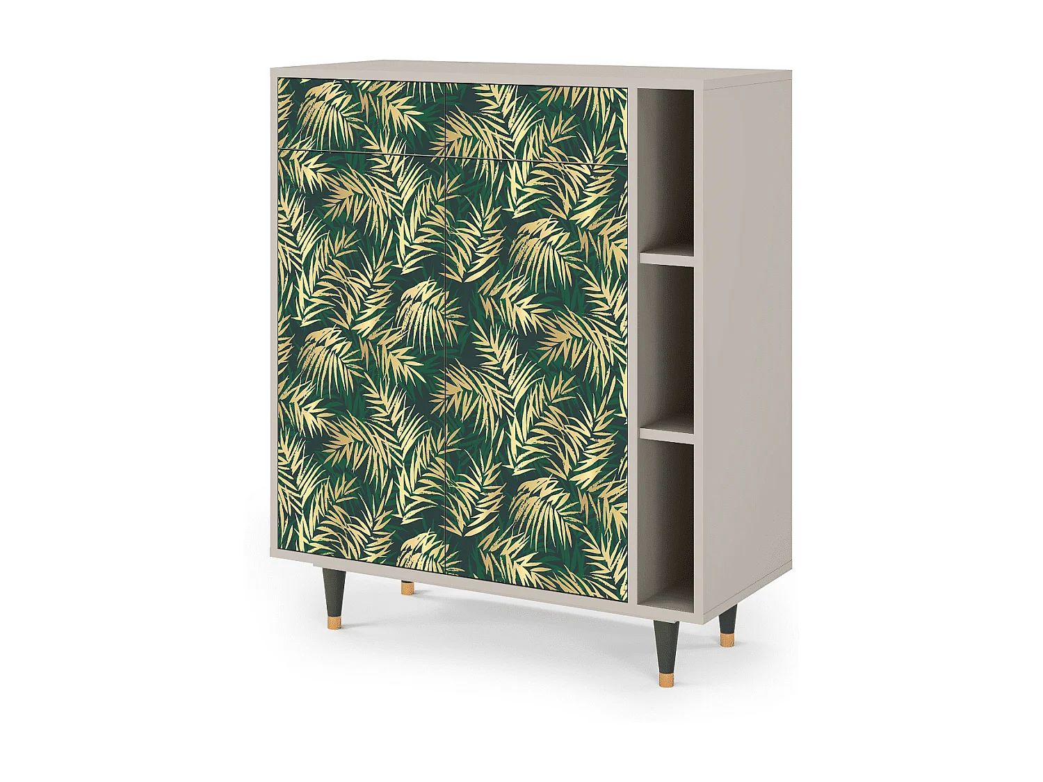 Kredens - 96х110х41 cm - BS6 - Sunny Palm Tree, Piaskowy