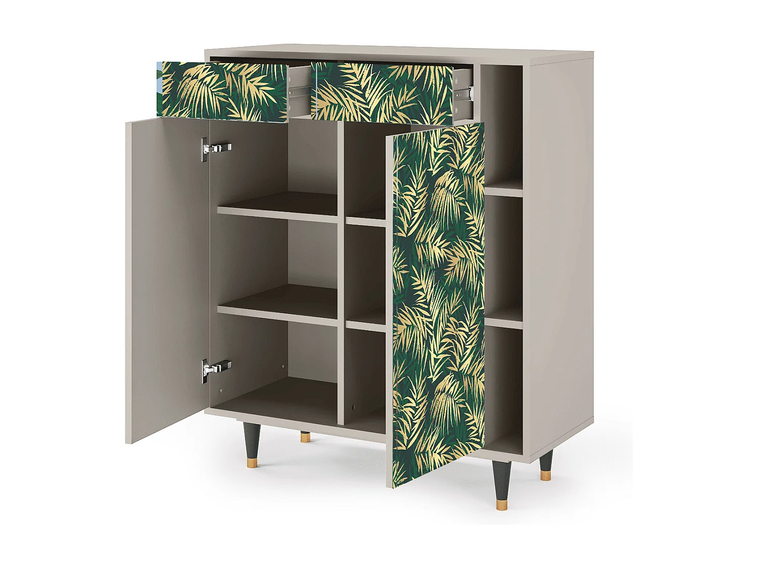 Kredens - 96х110х41 cm - BS6 - Sunny Palm Tree, Piaskowy