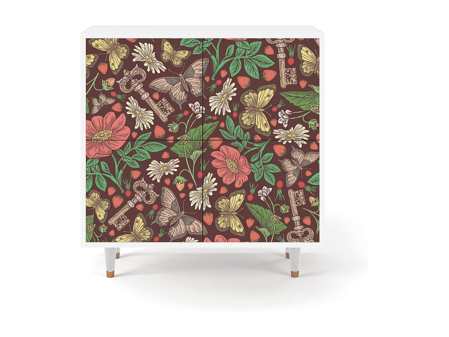 Buffet - 94x96x48 cm - BS3 - Alice in Wonderland, Blanc