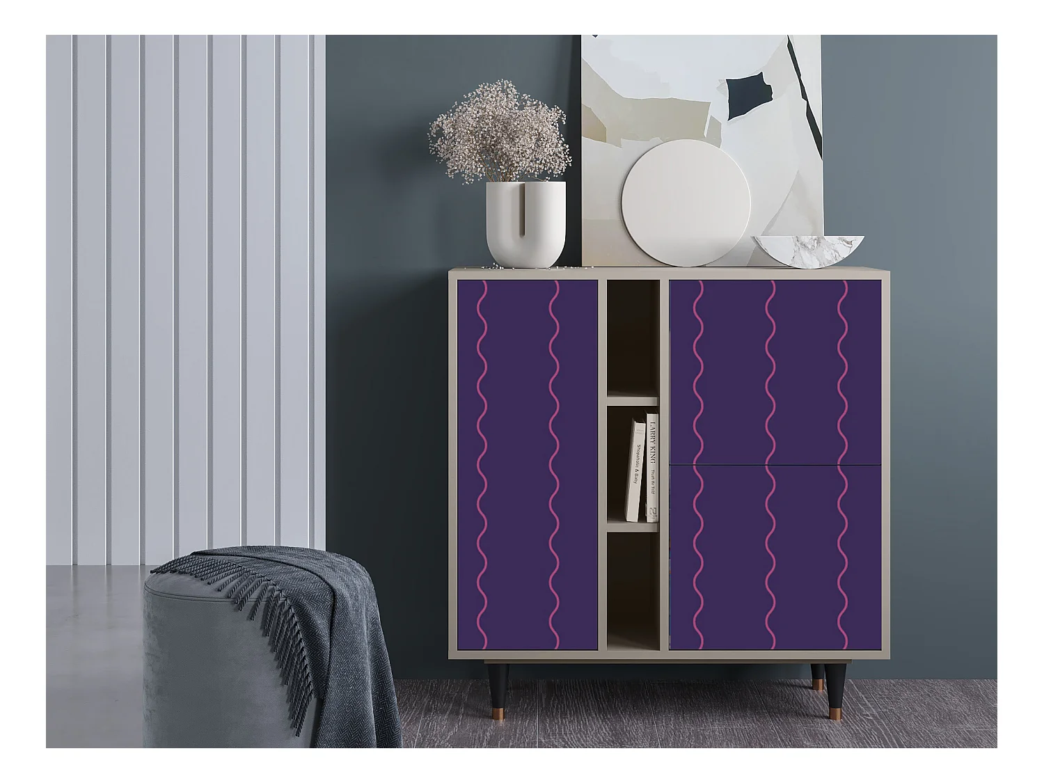 Sideboard - 94х96х41 cm - BS5 - Grape Maccaroni, Sand