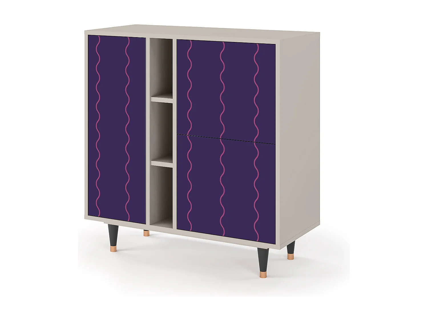 Kredens - 94х96х41 cm - BS5 - Grape Maccaroni, Piaskowy