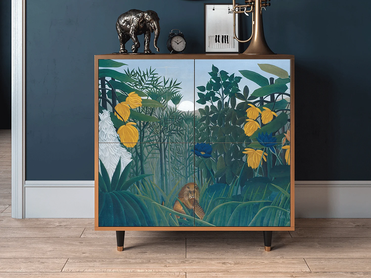 Buffet - 94x96x48 cm - BS3 - The Repast of the Lion, Noyer