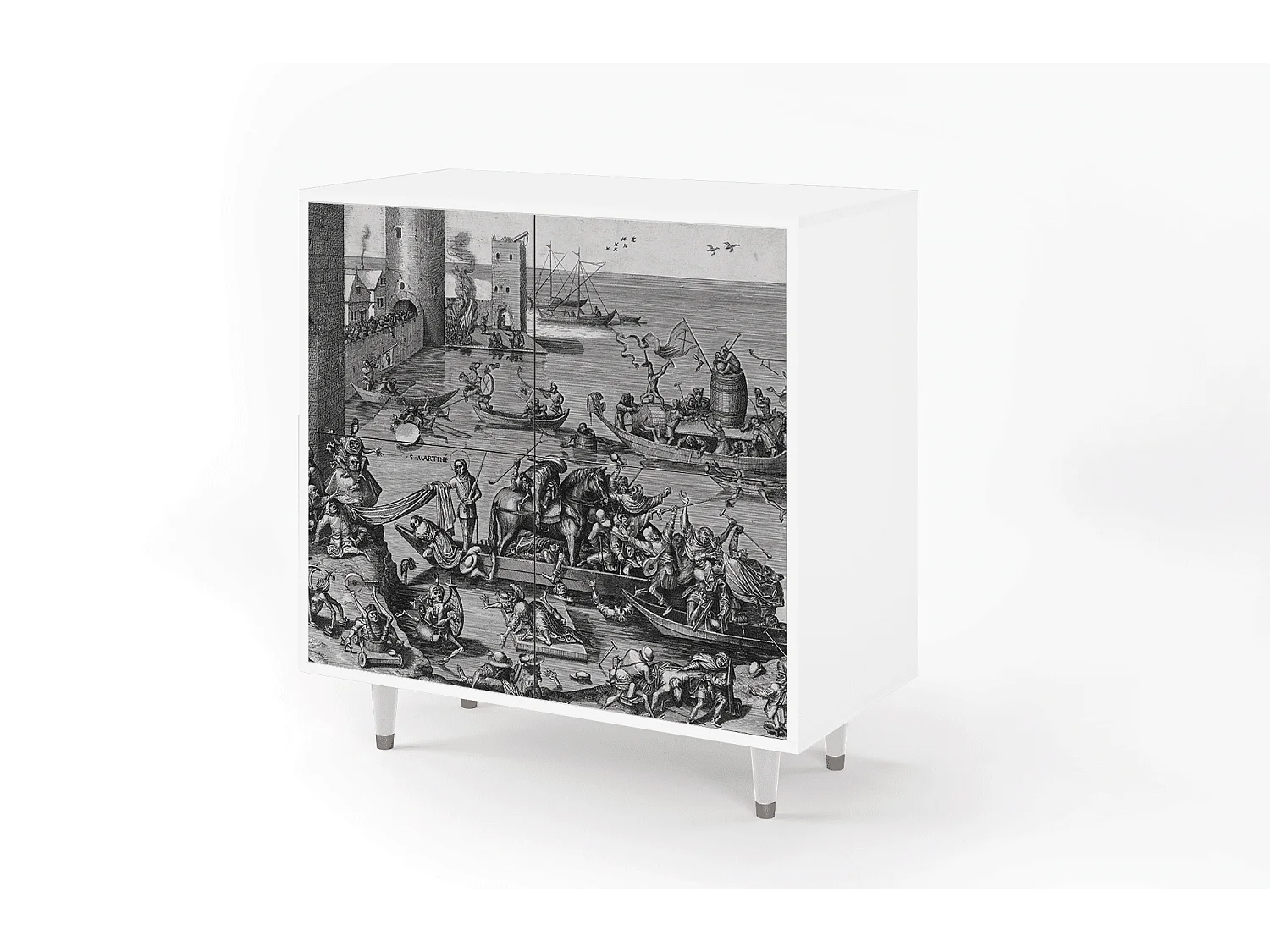 Kredens - 94x96x48 cm - BS3 - Saint Martin, Biały