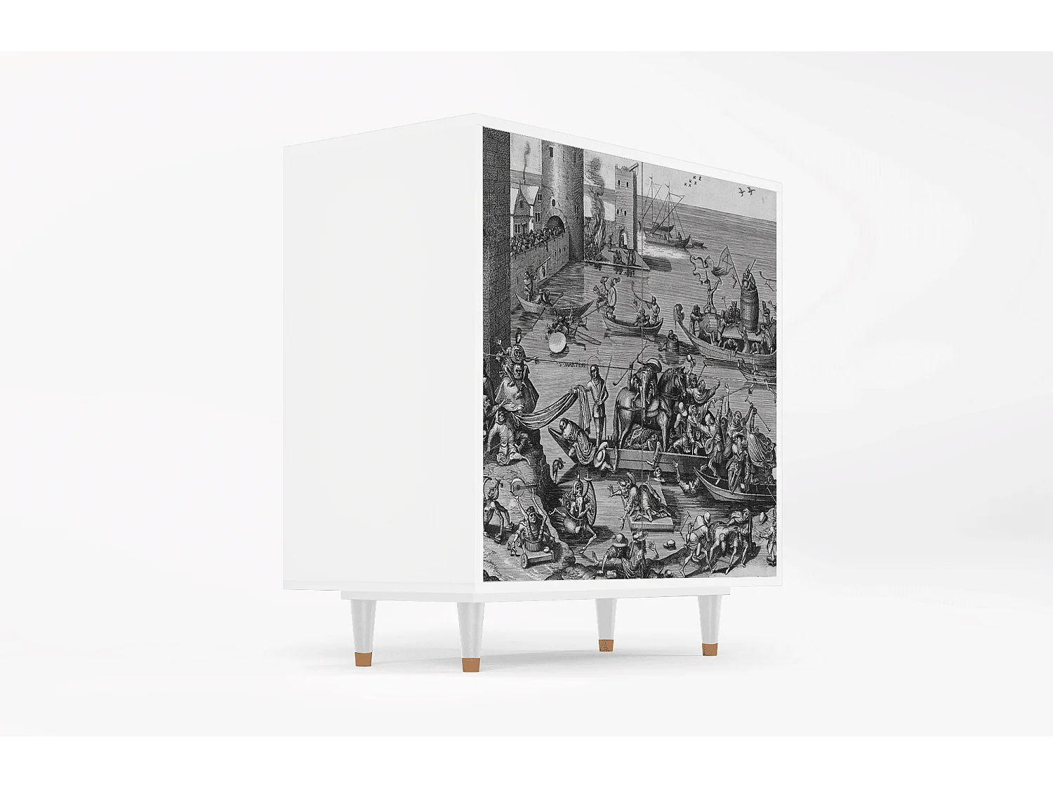 Kredens - 94x96x48 cm - BS3 - Saint Martin, Biały