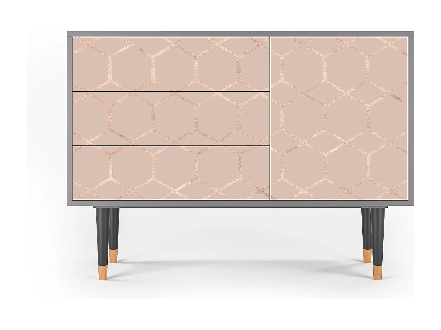 Credenza - 115х84х41 cm - S3 - Rose Honeycomb, Grigio