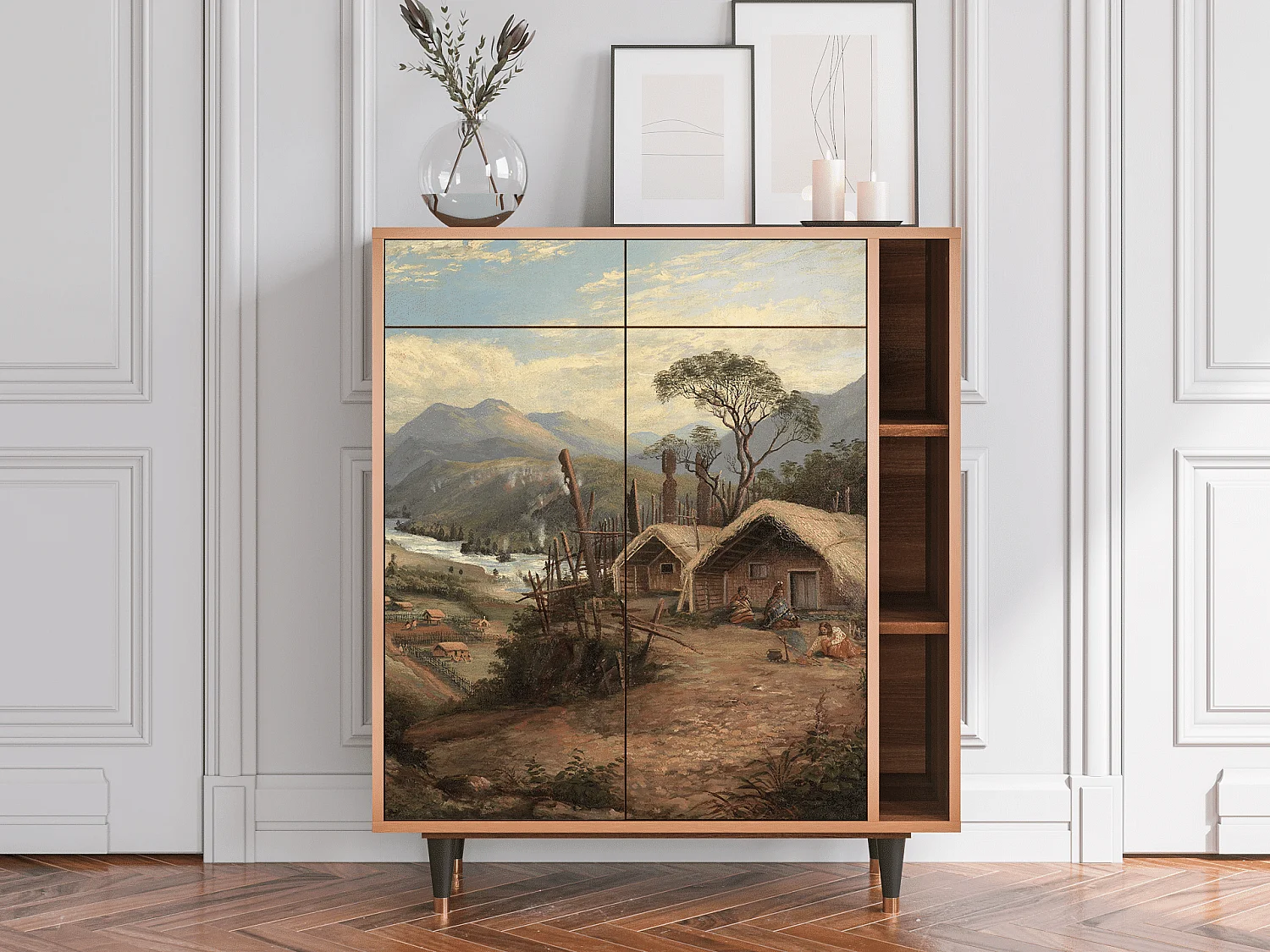 Buffet - 96х110х41 cm - BS6 - View Across the Plains , Noyer