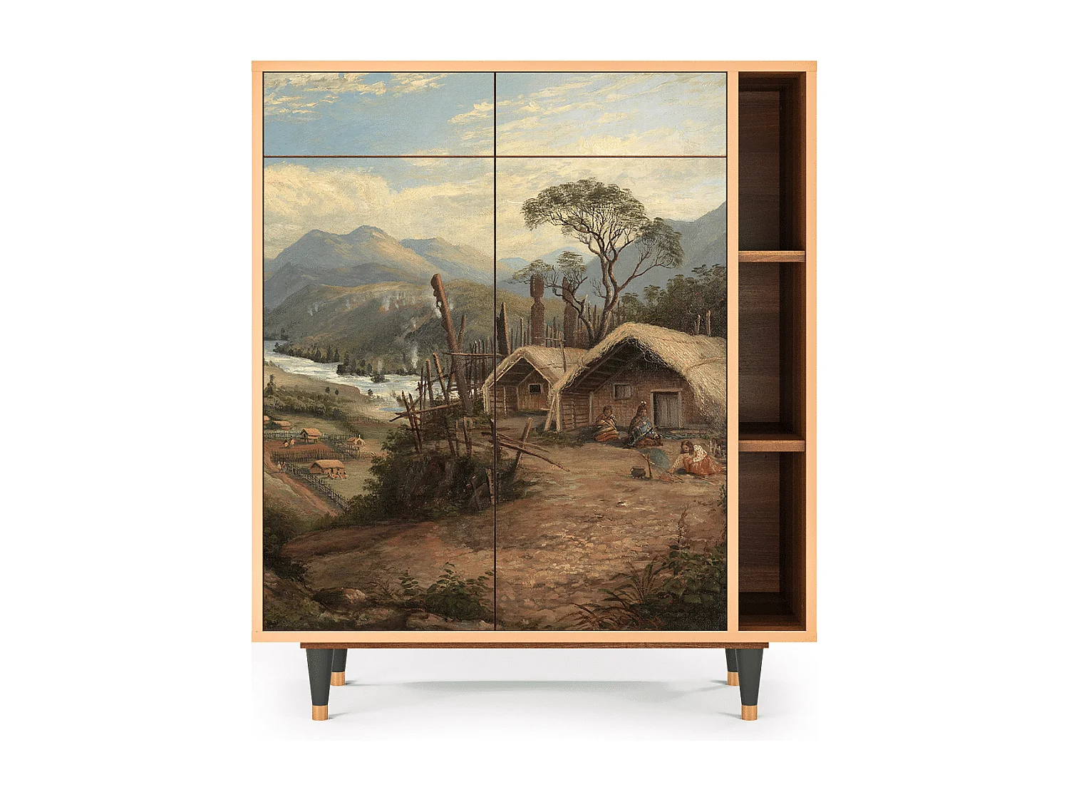 Buffet - 96х110х41 cm - BS6 - View Across the Plains , Noyer