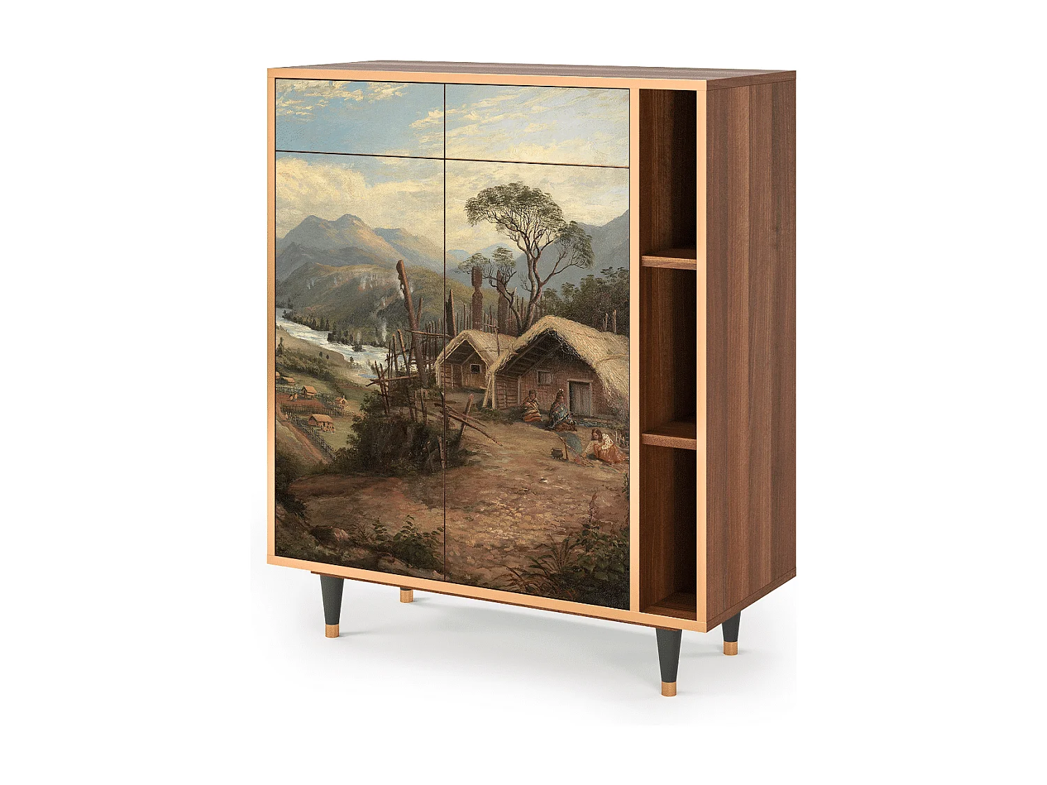Buffet - 96х110х41 cm - BS6 - View Across the Plains , Noyer