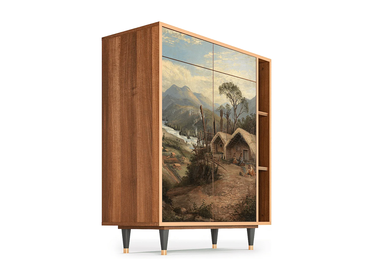 Buffet - 96х110х41 cm - BS6 - View Across the Plains , Noyer