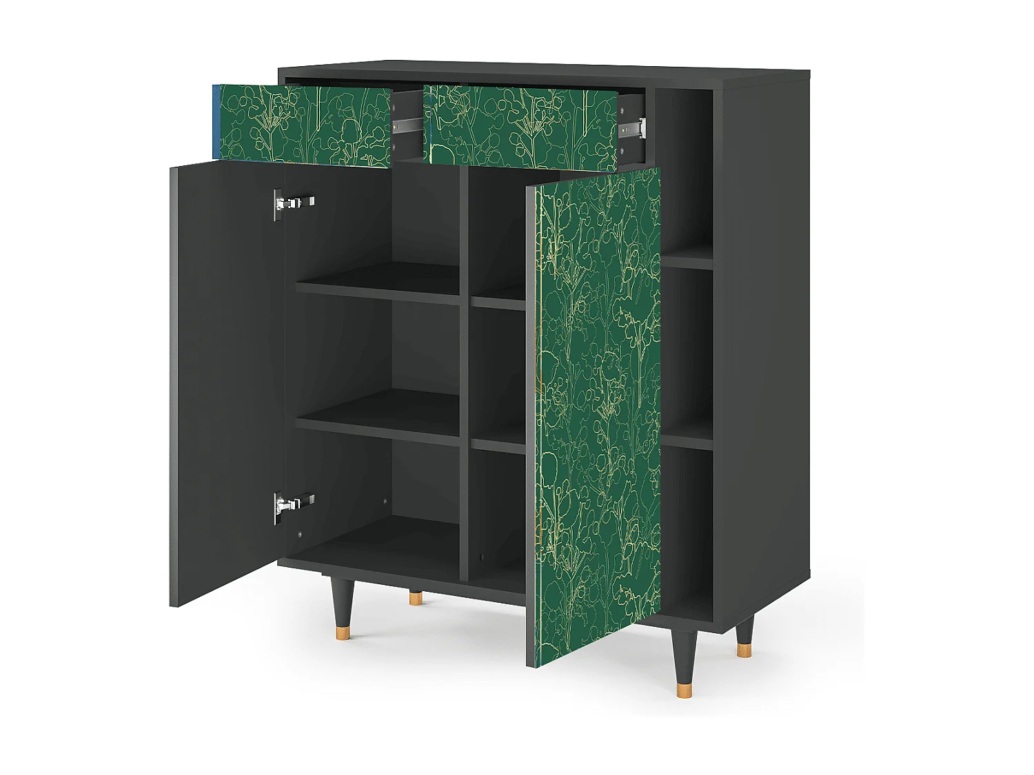 Buffet - 96х110х41 cm - BS6 - Emerald Forest, Anthracite