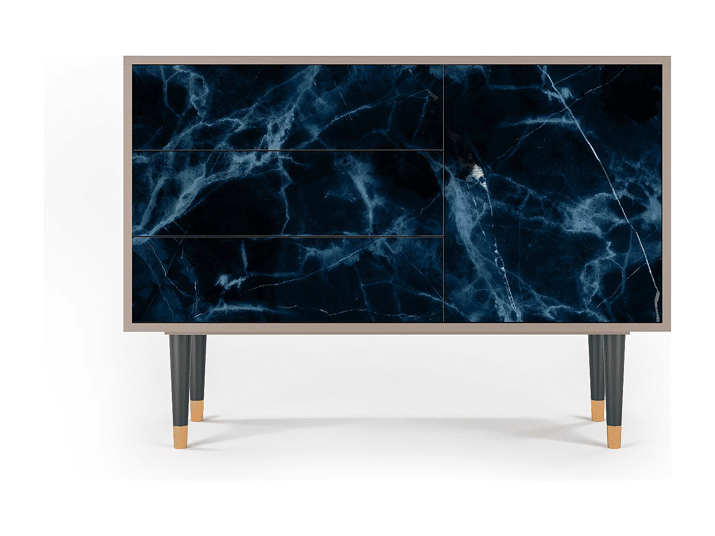 Kredens - 115х84х41 cm - S3 - Deep Ocean, Piaskowy