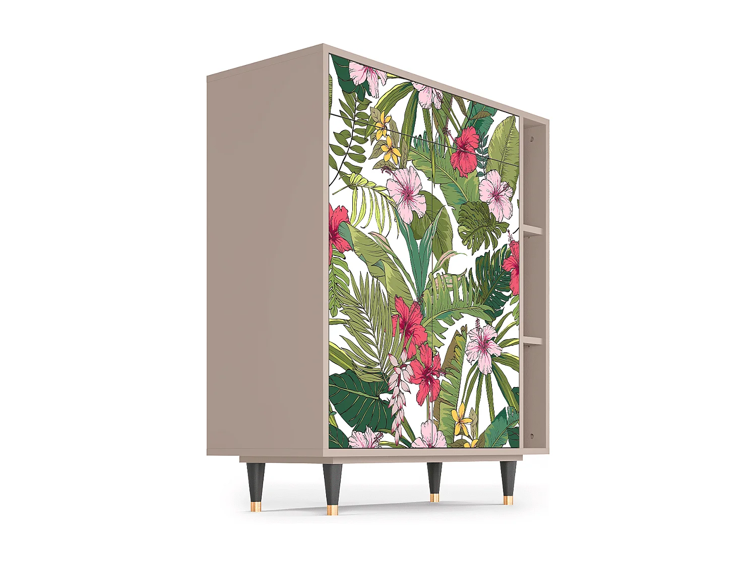 Kredens - 96х110х41 cm - BS6 - Verdant Tropics, Latte