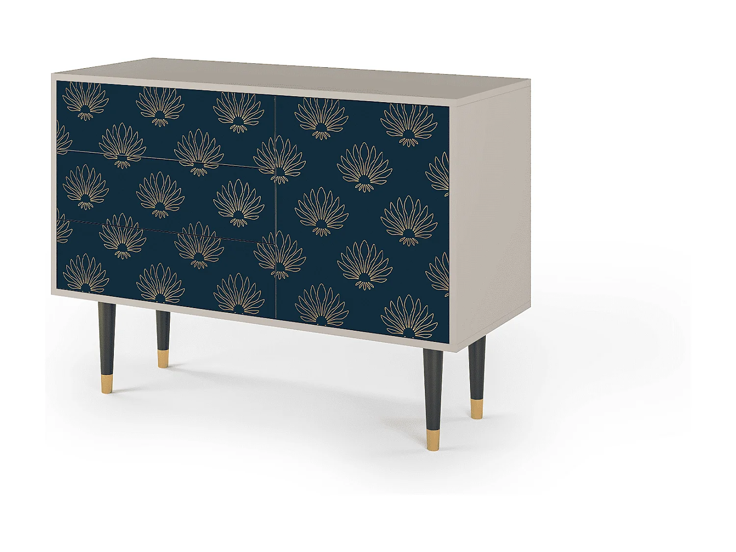 Kredens - 115х84х41 cm - S3 - Blue Lotus, Piaskowy