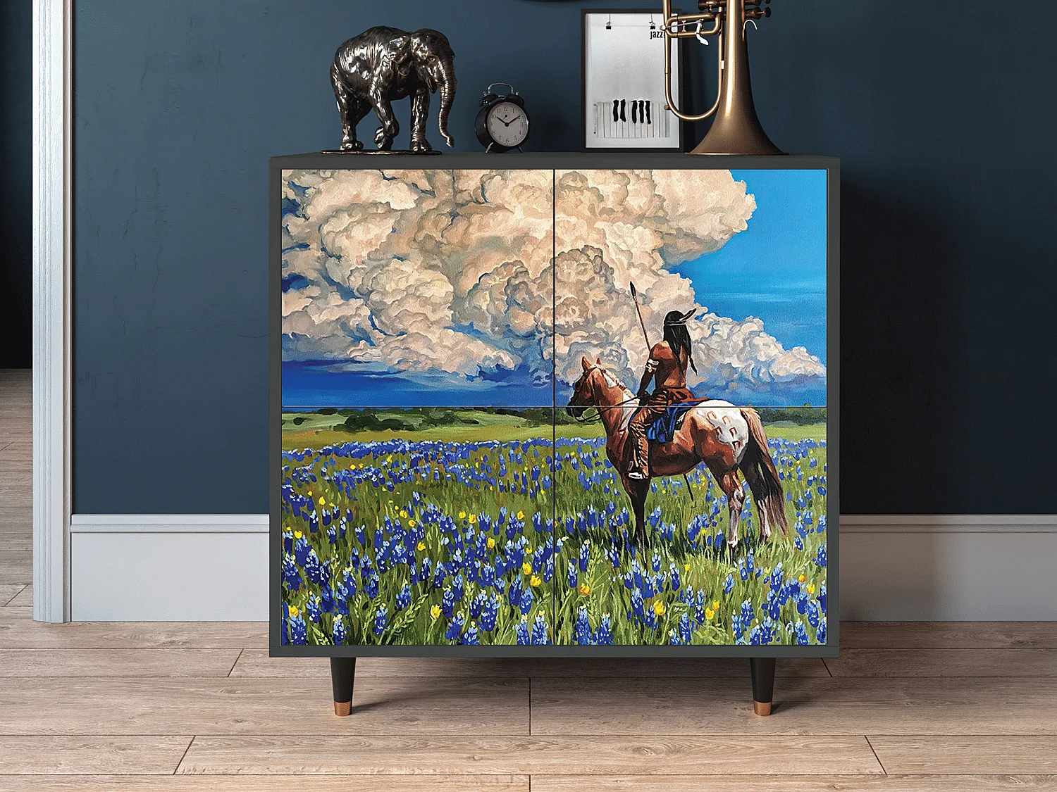 Kredens - 94x96x48 cm - BS3 - Thunderheads by Dean, Antracyt