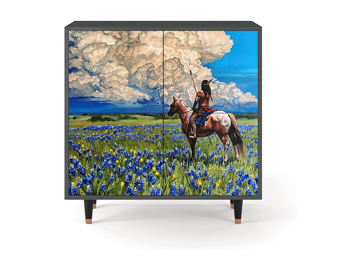 Kredens - 94x96x48 cm - BS3 - Thunderheads by Dean, Antracyt