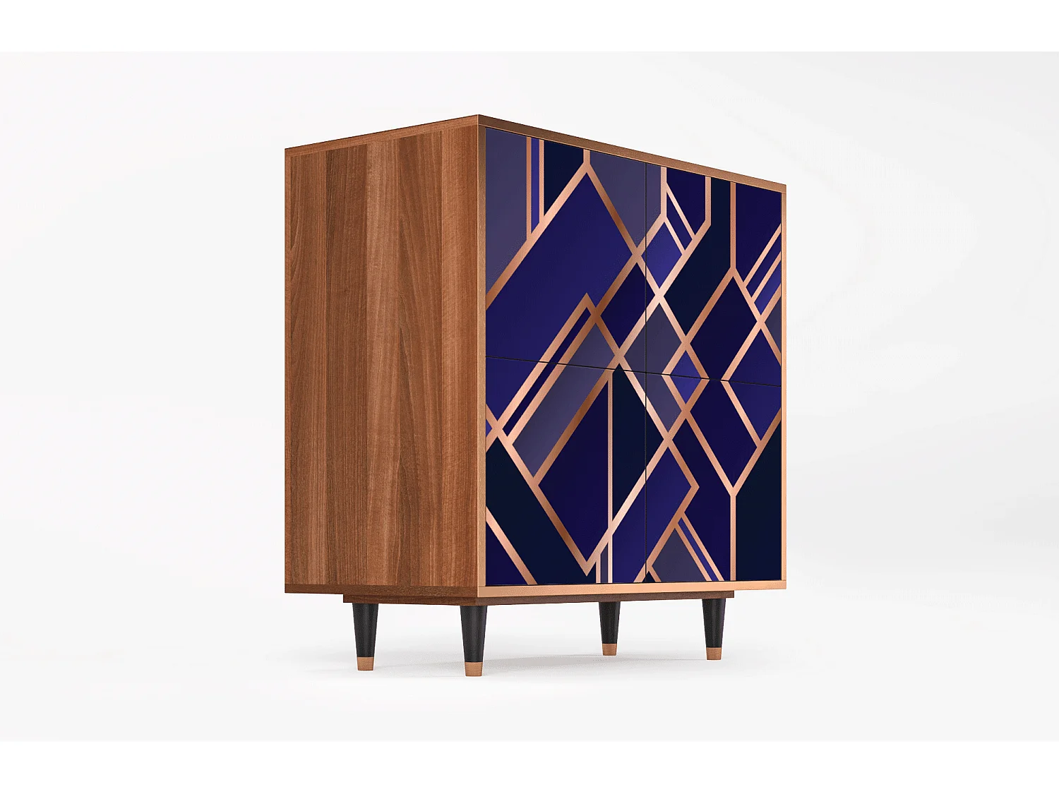 Dressoir - 94x96x48 cm - BS3 - Aquamarine Getsby, Walnoot