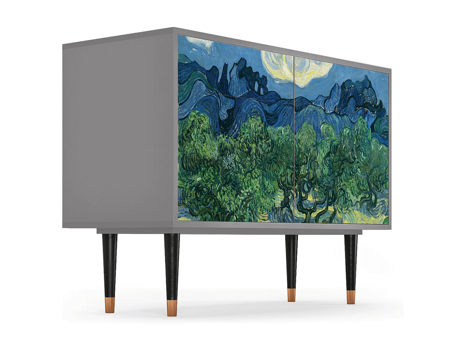 Kredens - 115x85x48 cm - BS4 - The Oil Trees, Szary