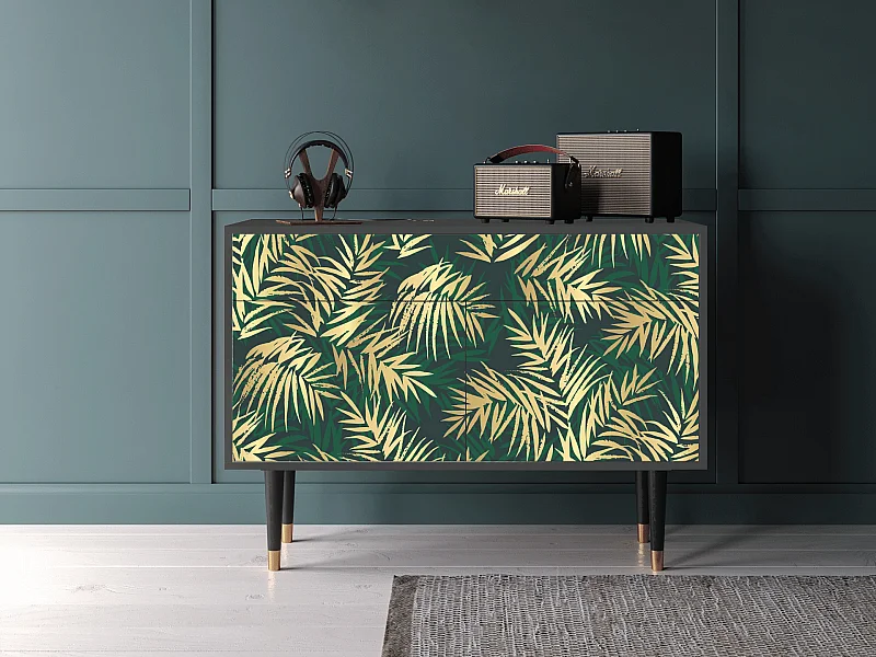 Buffet - 115x85x48 cm - BS4 - Sunny Palm Tree, Anthracite