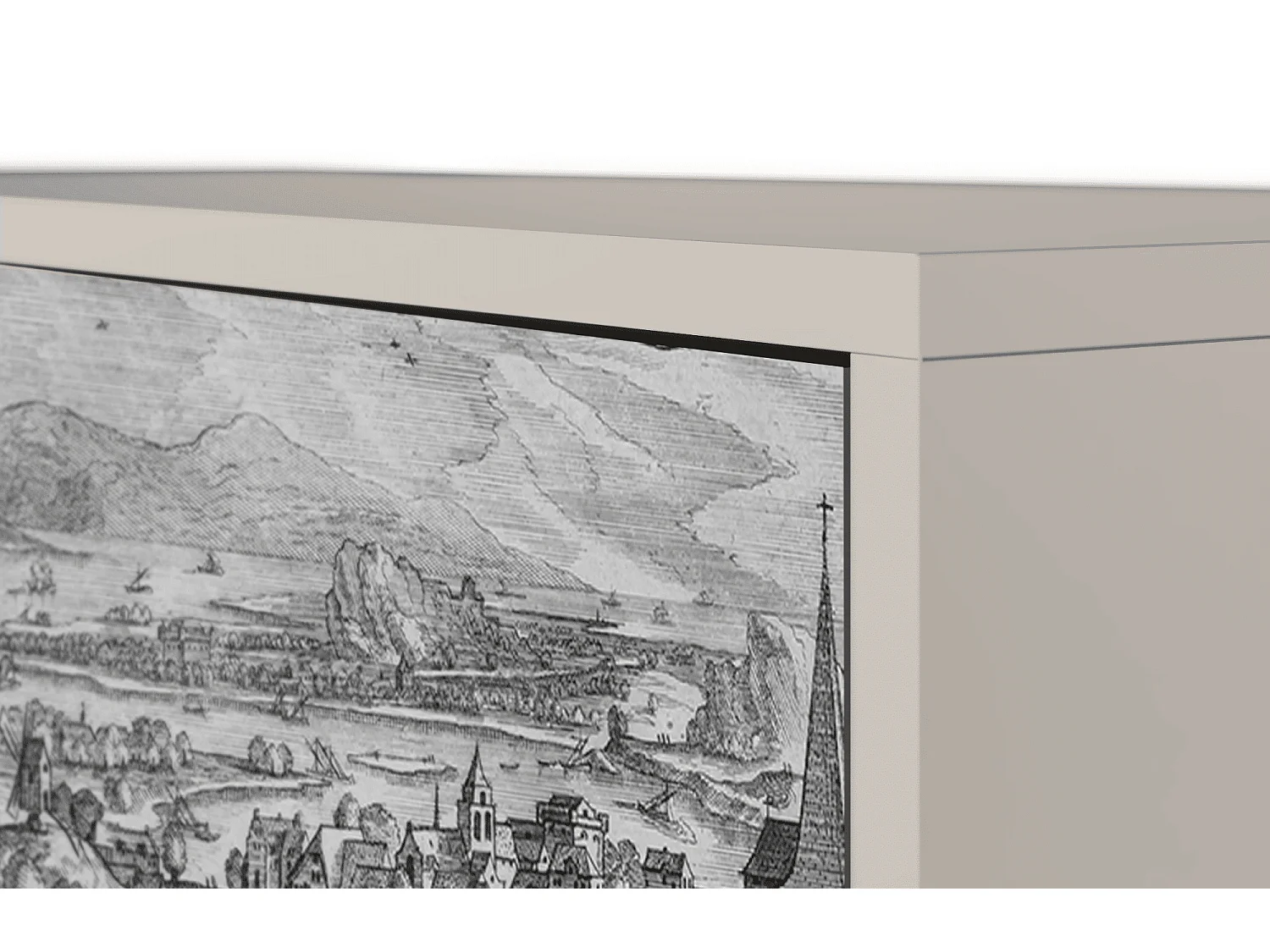 Kredens - 115х84х41 cm - S3 - Departure, Piaskowy