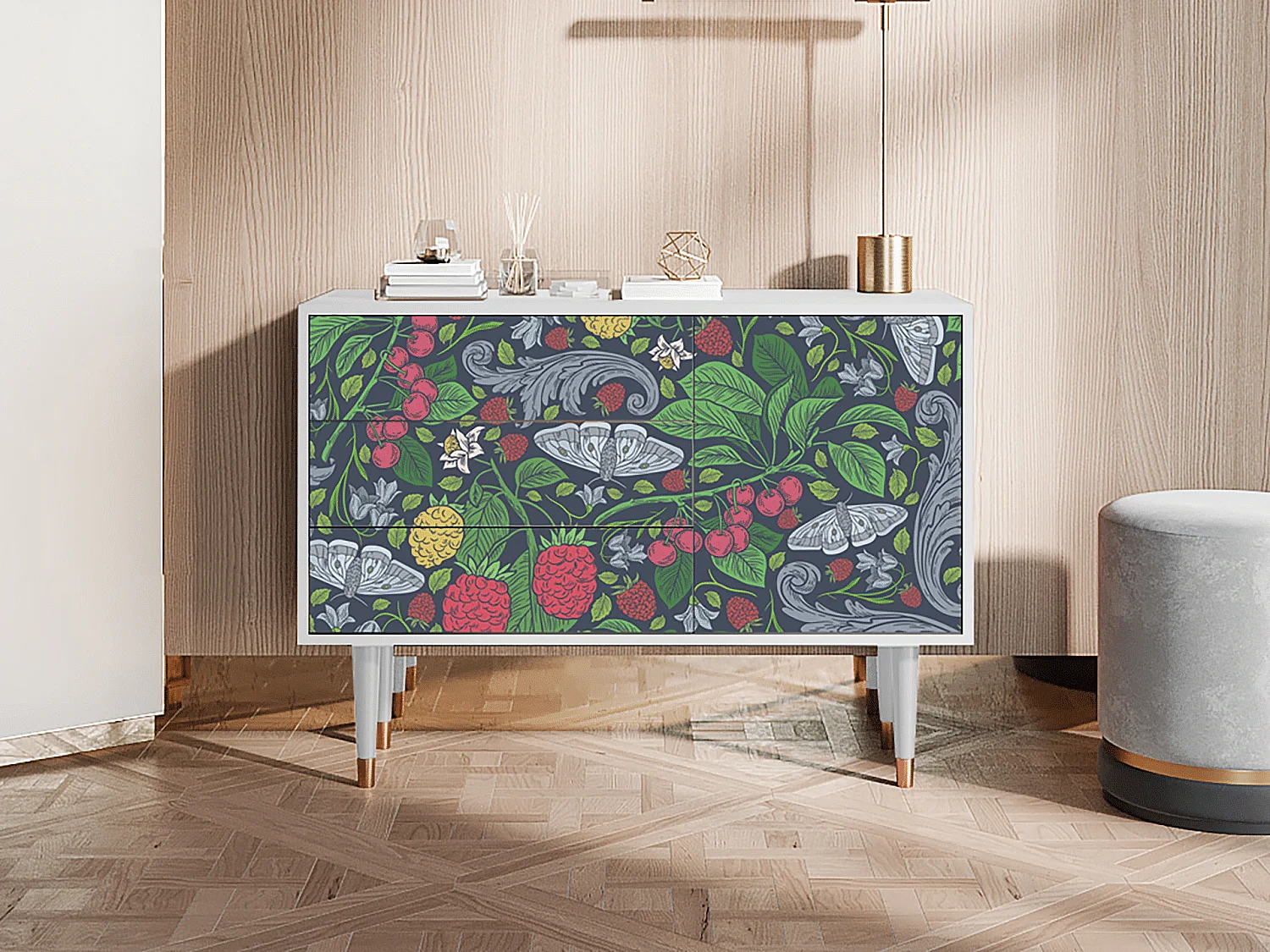 Buffet - 115х84х41 cm - S3 - Summer Berries, Blanc