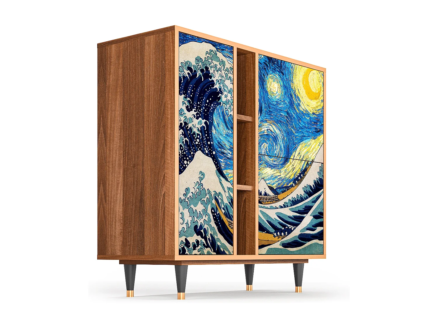 Sideboard - 94х96х41 cm - BS5 - Great Wave, Walnuss