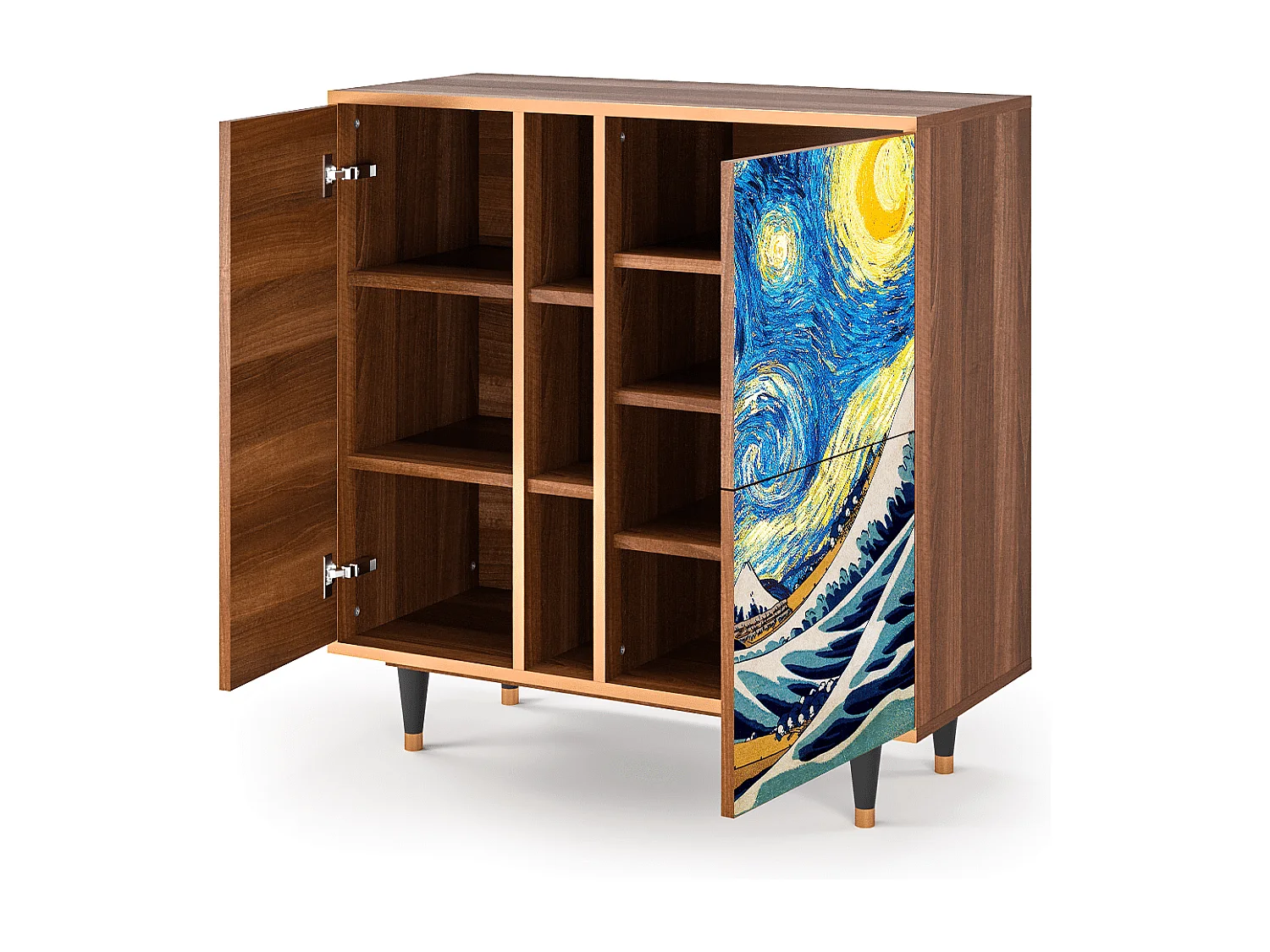 Sideboard - 94х96х41 cm - BS5 - Great Wave, Walnuss