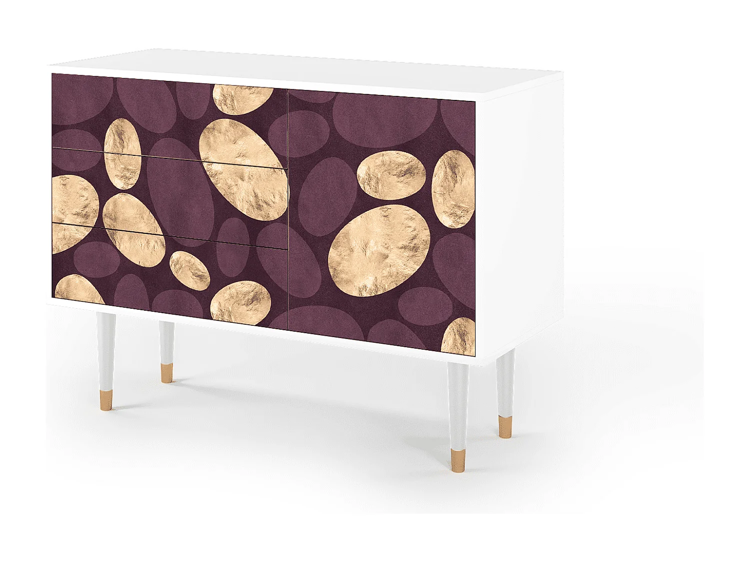 Kredens - 115х84х41 cm - S3 - Fine Wine, Biały