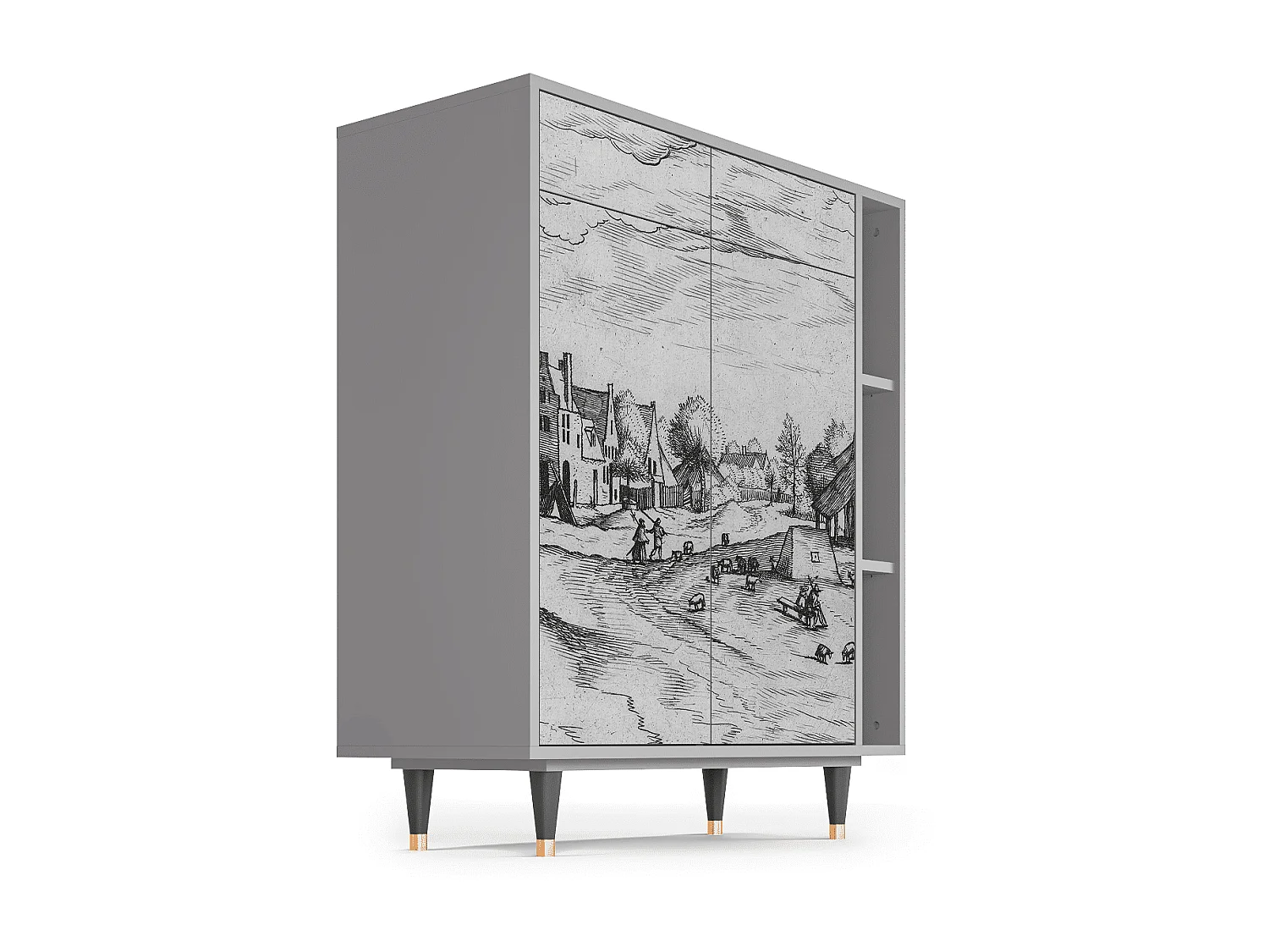 Buffet - 96х110х41 cm - BS6 - Country Village, Gris