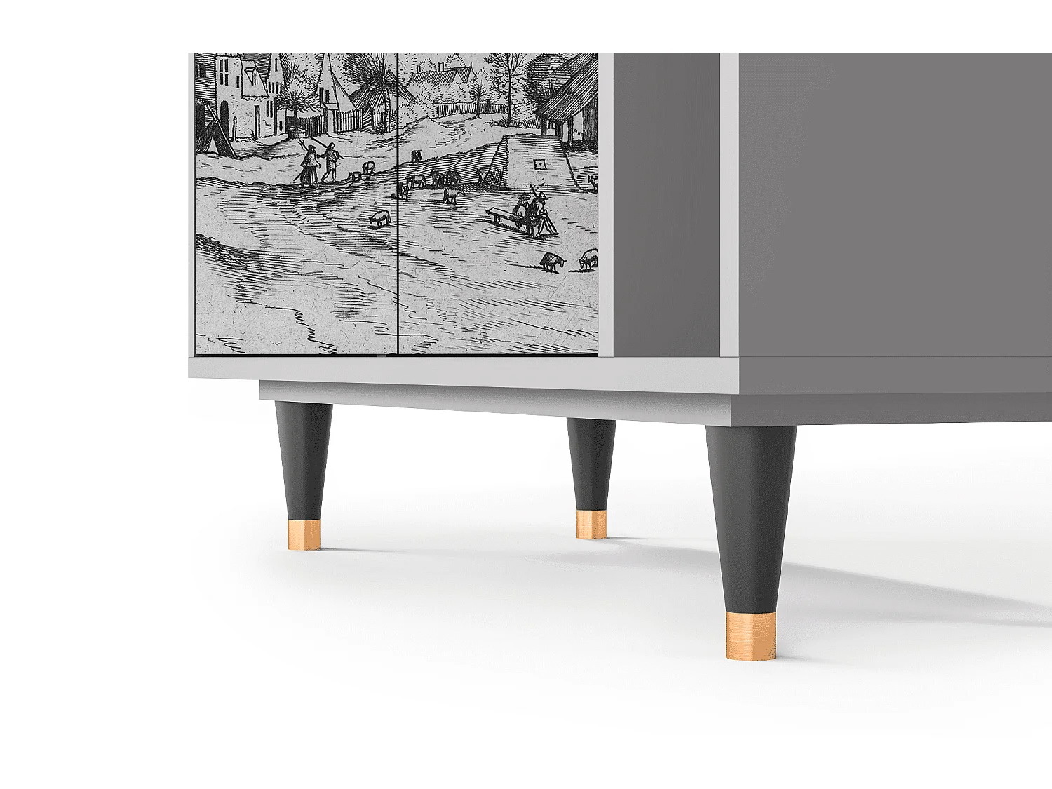 Credenza - 96х110х41 cm - BS6 - Country Village, Grigio