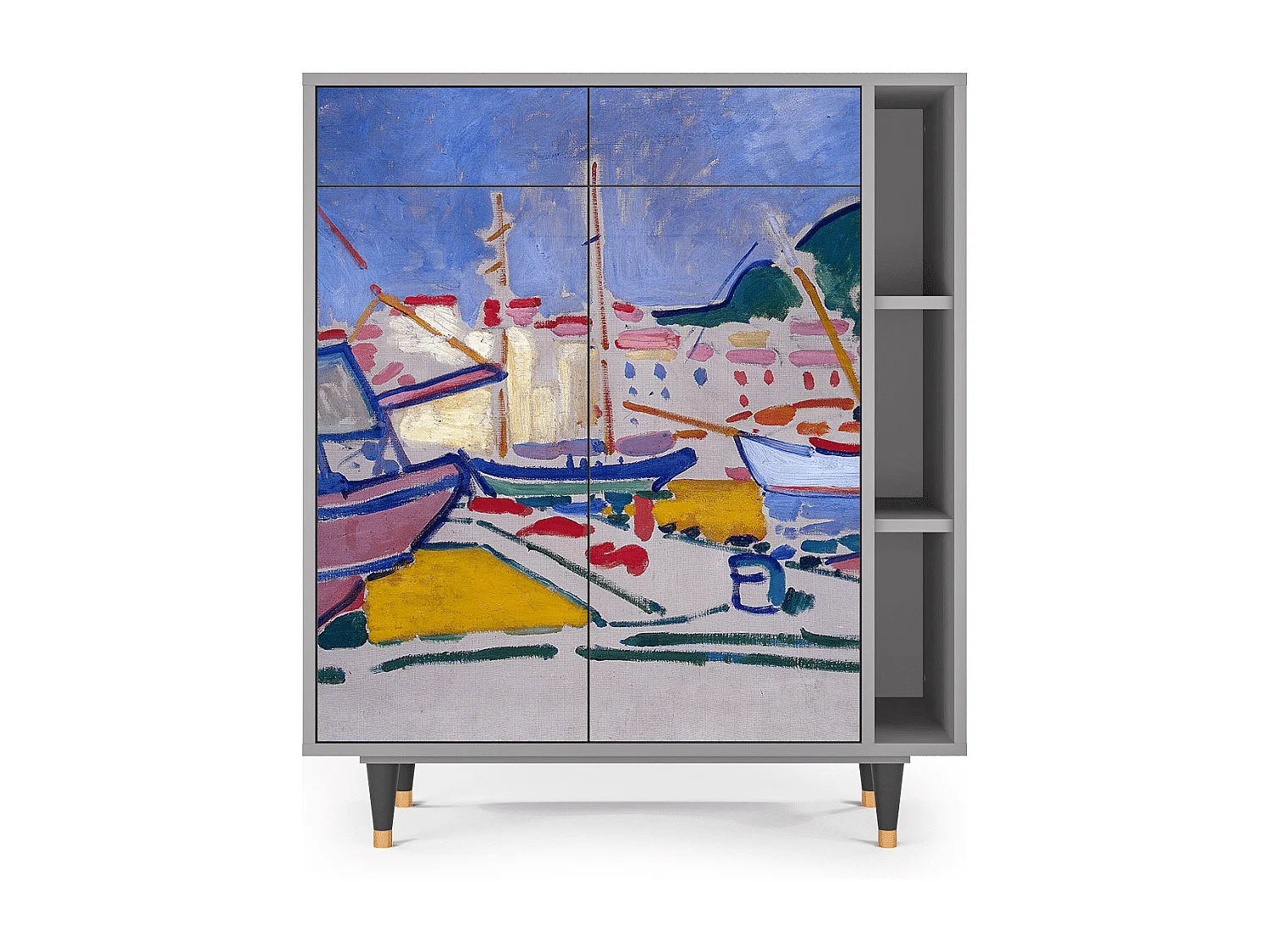 Credenza - 96х110х41 cm - BS6 - The Port of Collioure , Grigio