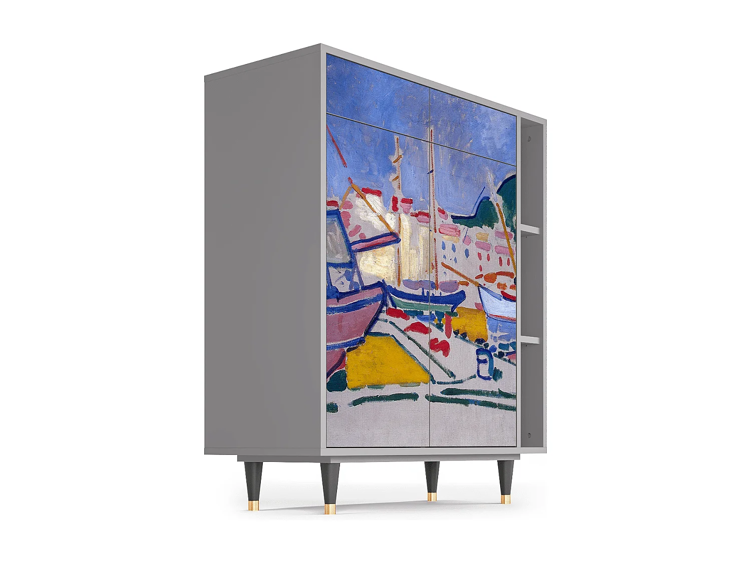 Credenza - 96х110х41 cm - BS6 - The Port of Collioure , Grigio