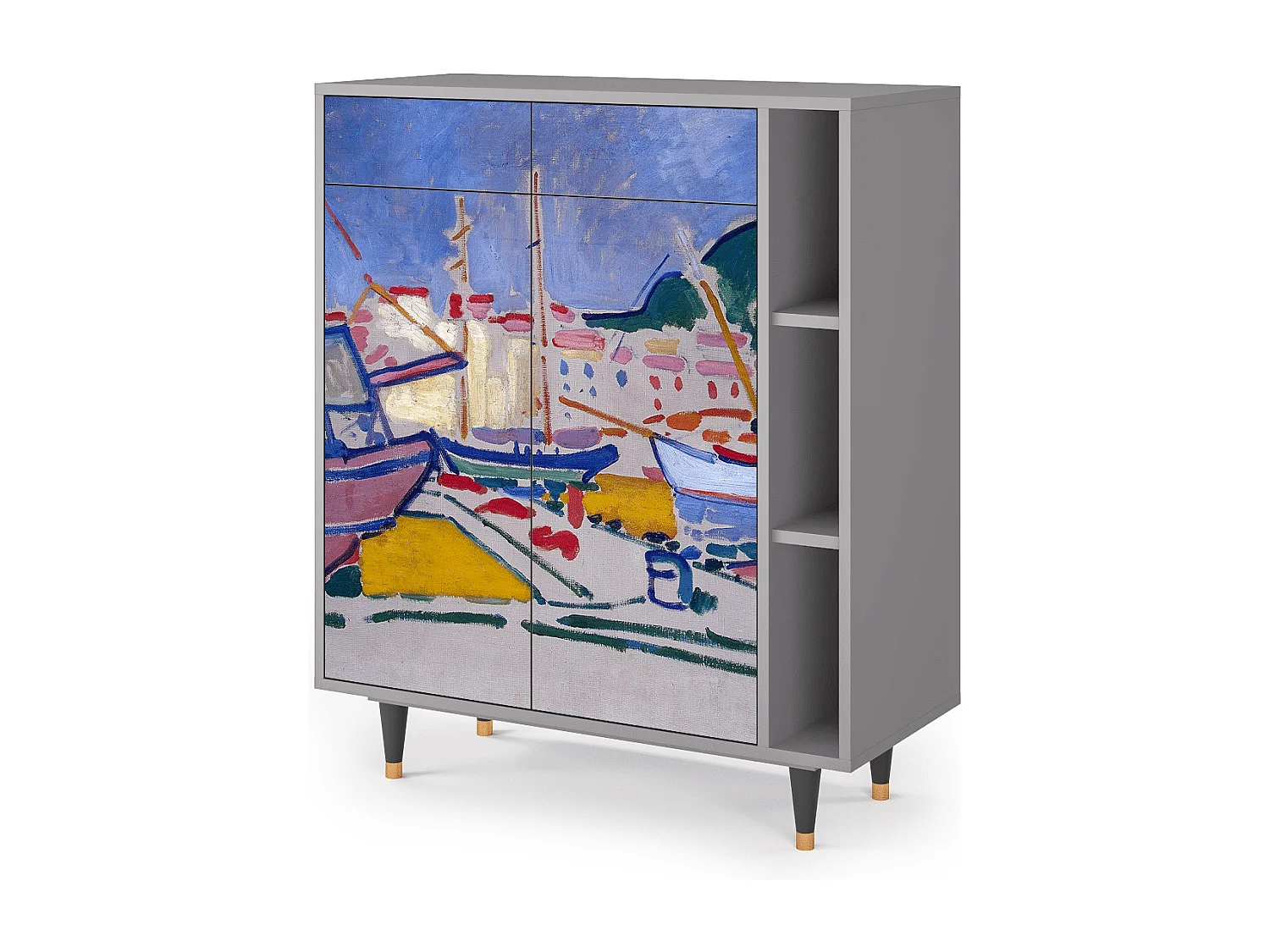 Dressoir - 96х110х41 cm - BS6 - The Port of Collioure , Grijs