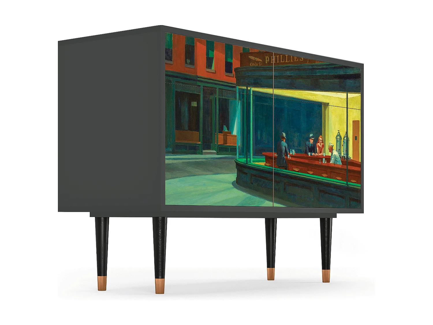 Buffet - 115x85x48 cm - BS4 - Nighthawks by Hopper, Anthracite