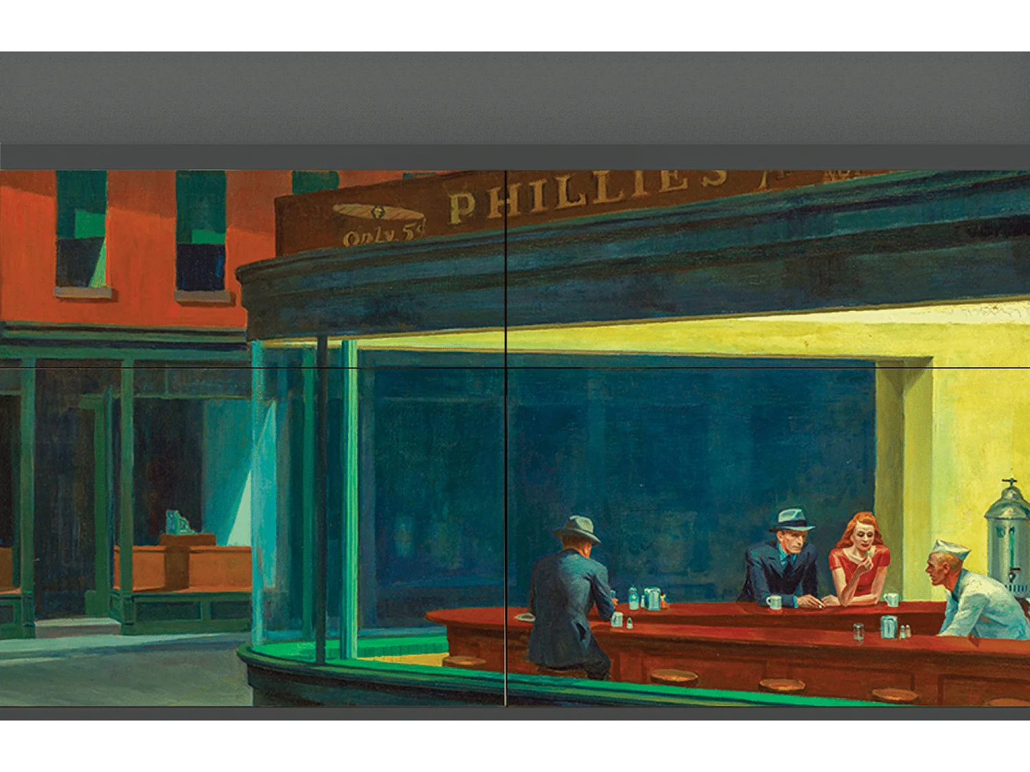 Buffet - 115x85x48 cm - BS4 - Nighthawks by Hopper, Anthracite
