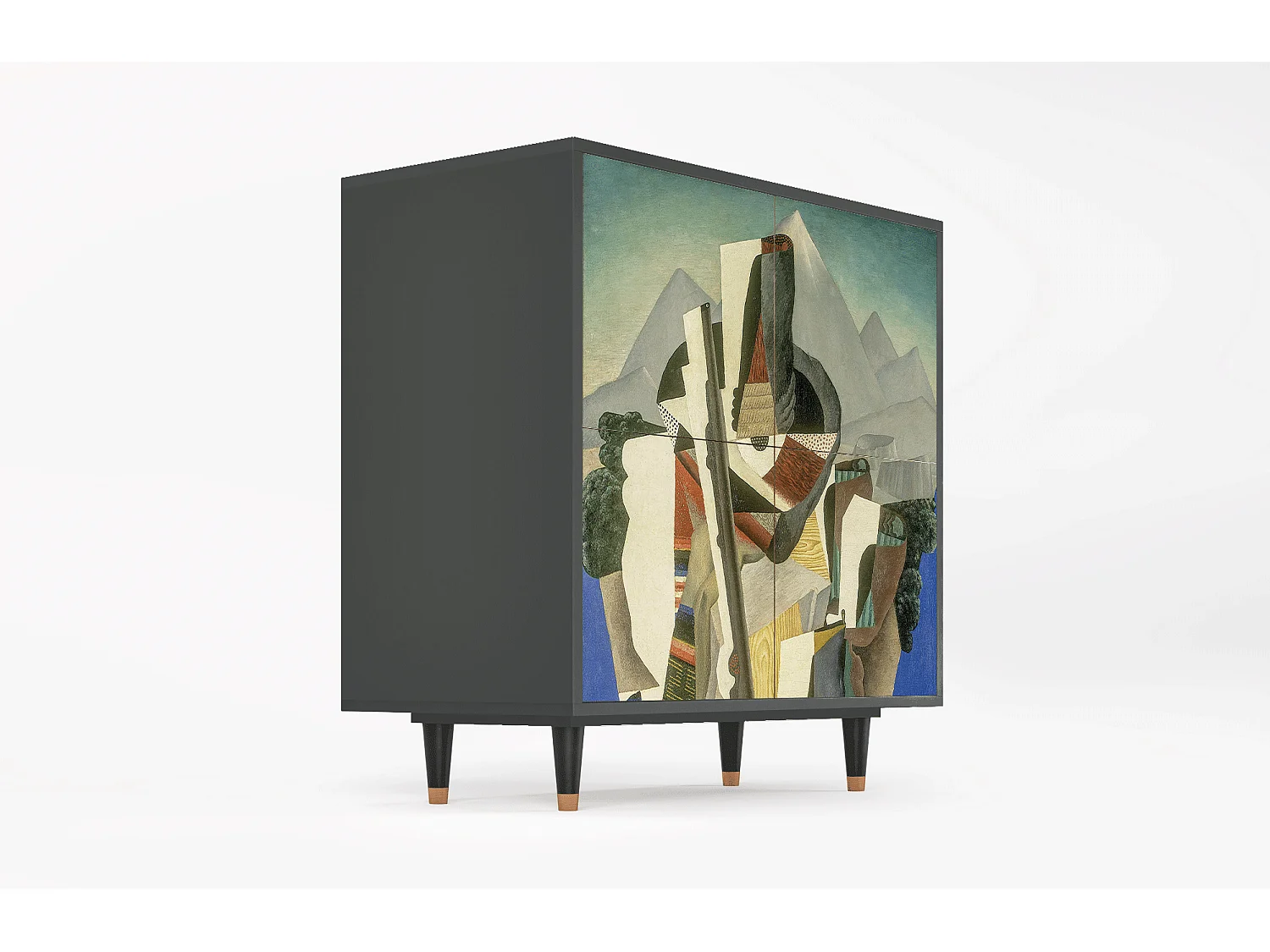 Buffet - 94x96x48 cm - BS3 - The Cubist Paintings , Anthracite