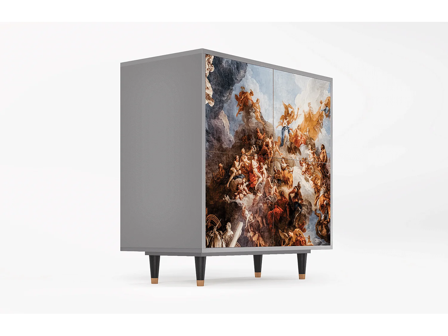 Kredens - 94x96x48 cm - BS3 - Versailles, Szary