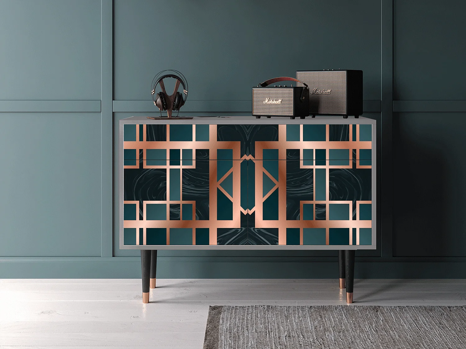 Buffet - 115x85x48 cm - BS4 - Emerald Metro, Gris