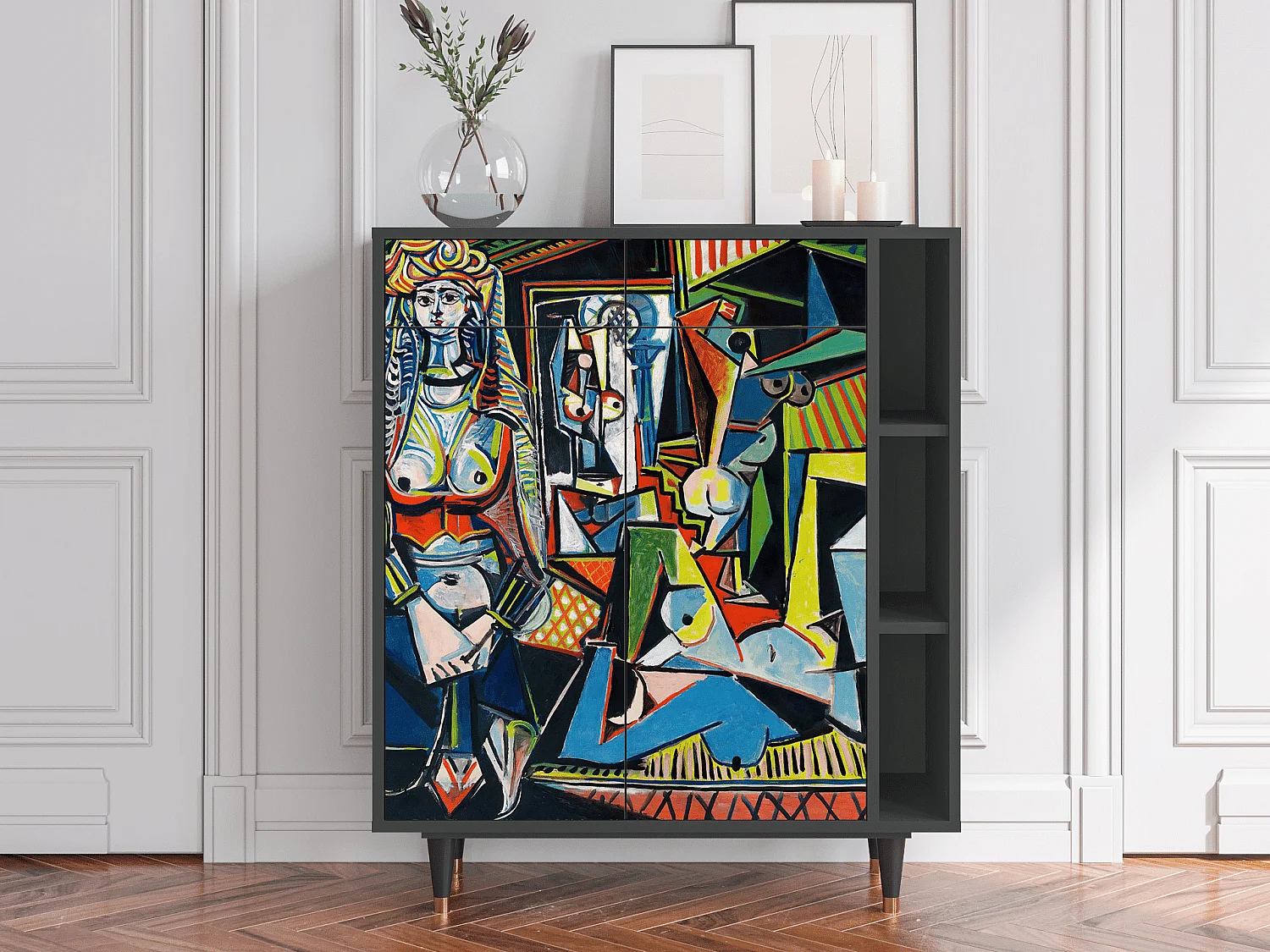 Kredens - 96х110х41 cm - BS6 - Women of Algiers, Antracyt