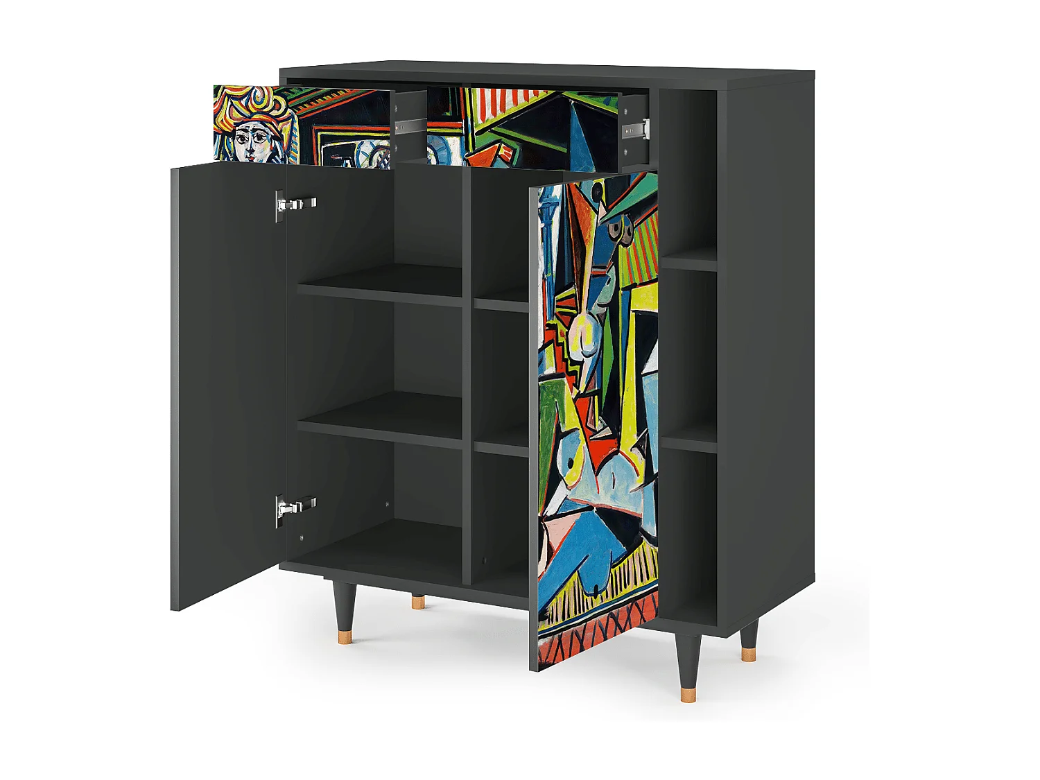 Dressoir - 96х110х41 cm - BS6 - Women of Algiers, Antraciet