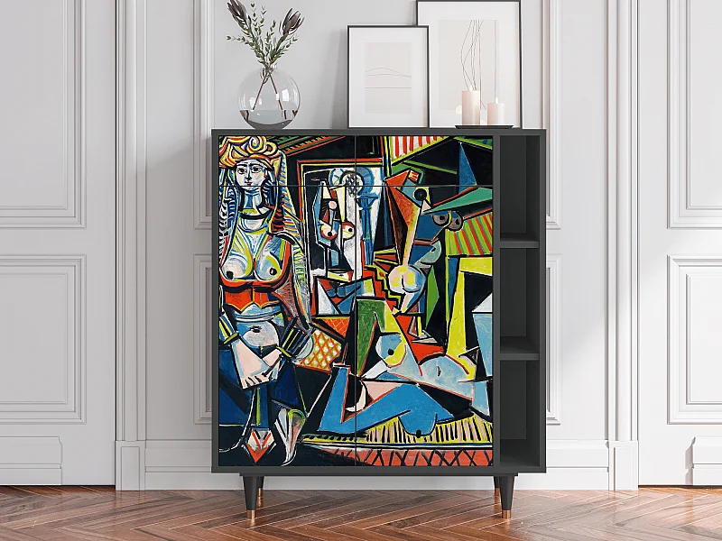 Kredens - 96х110х41 cm - BS6 - Women of Algiers, Antracyt