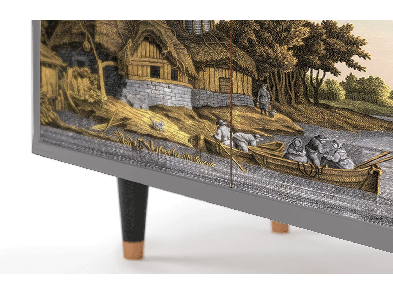 Buffet - 94x96x48 cm - BS3 - Mill along a River, Gris