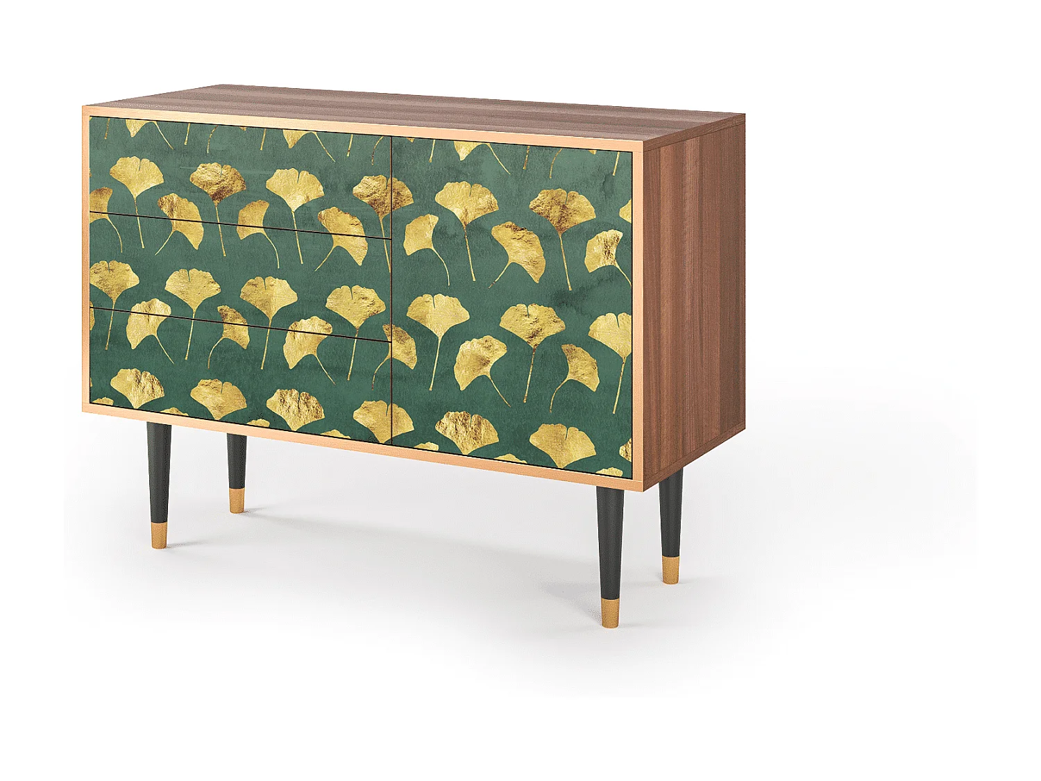 Credenza - 115х84х41 cm - S3 - Gingko leaves, Noce