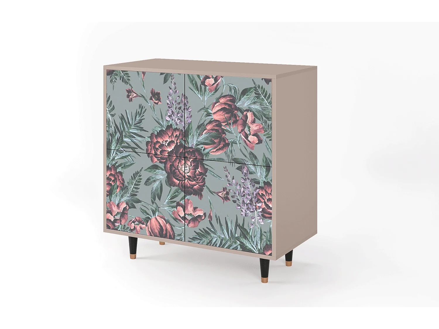 Sideboard - 94x96x48 cm - BS3 - Light Peonies, Latte